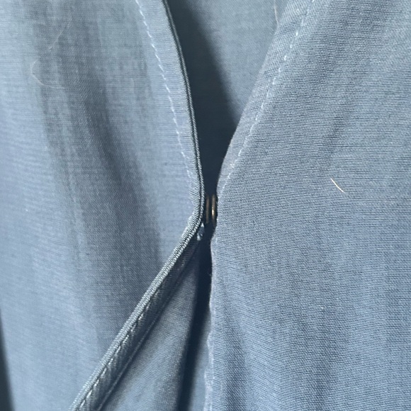 BloomChic 28 Navy Wrap-Front Short Sleeve Women's Top - Picture 4 of 8